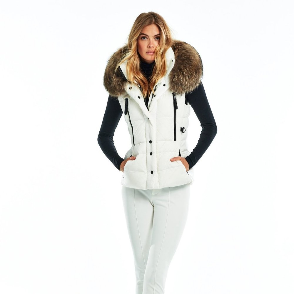 Sam Women's White Asiatic Raccoon Fur Matte Legacy